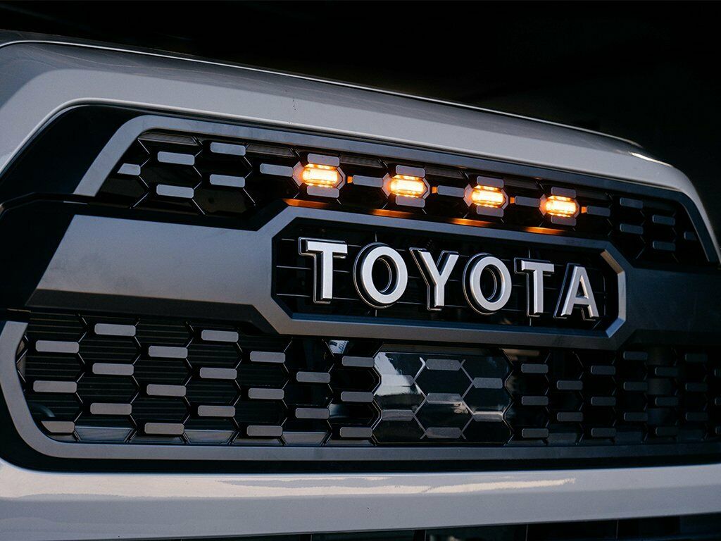 2016+ Toyota Tacoma TRD Pro Style Grille + Amber LED Lights + Sensor Garnish